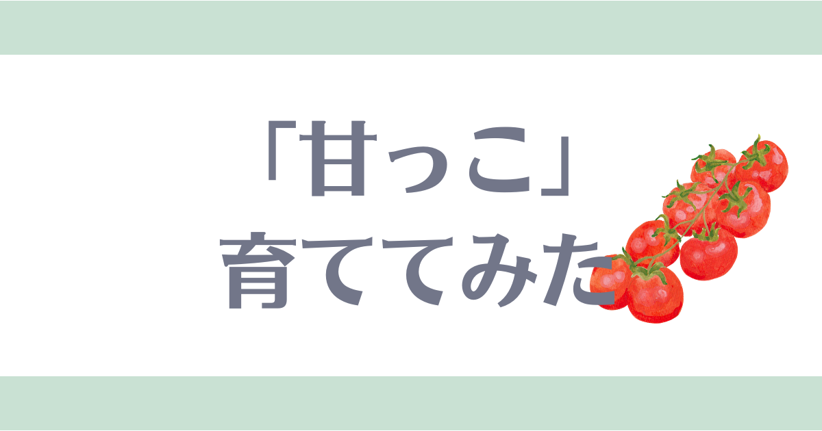 甘っこ育ててみた