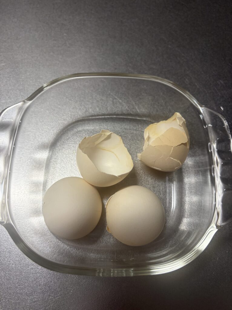 卵の殻の焼き色目安